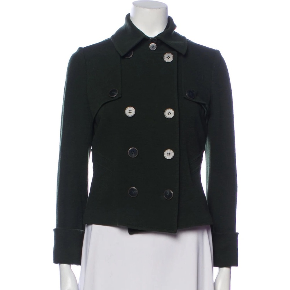 DVF green wool jacket size 8